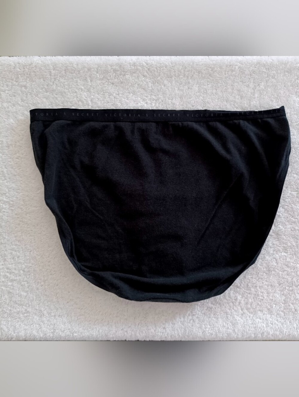 Victoria's Secret High-Leg Black Cotton  Briefs, Size XL